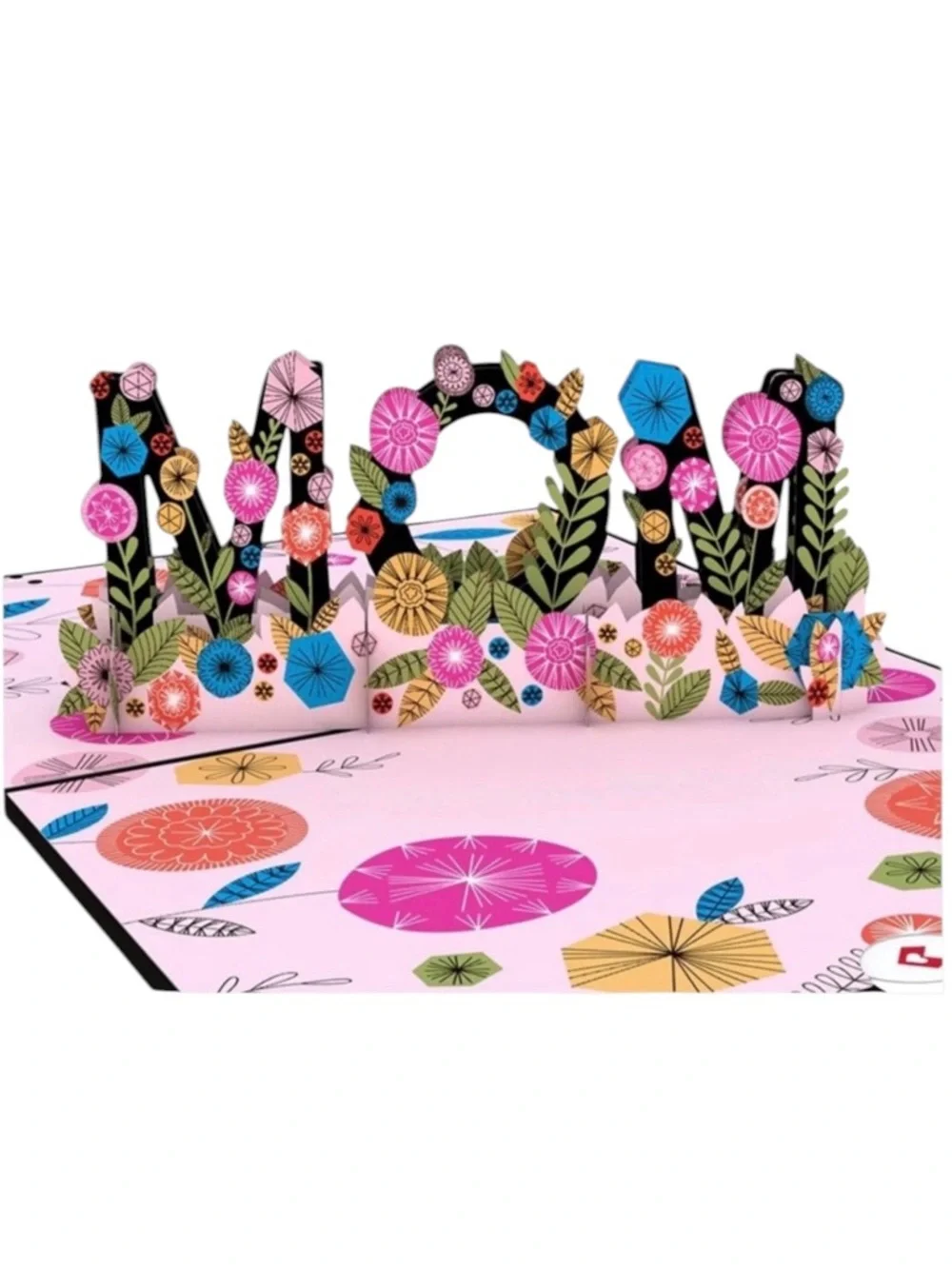 Love Grateful for Mom Pop-Up Card - Pink Floral